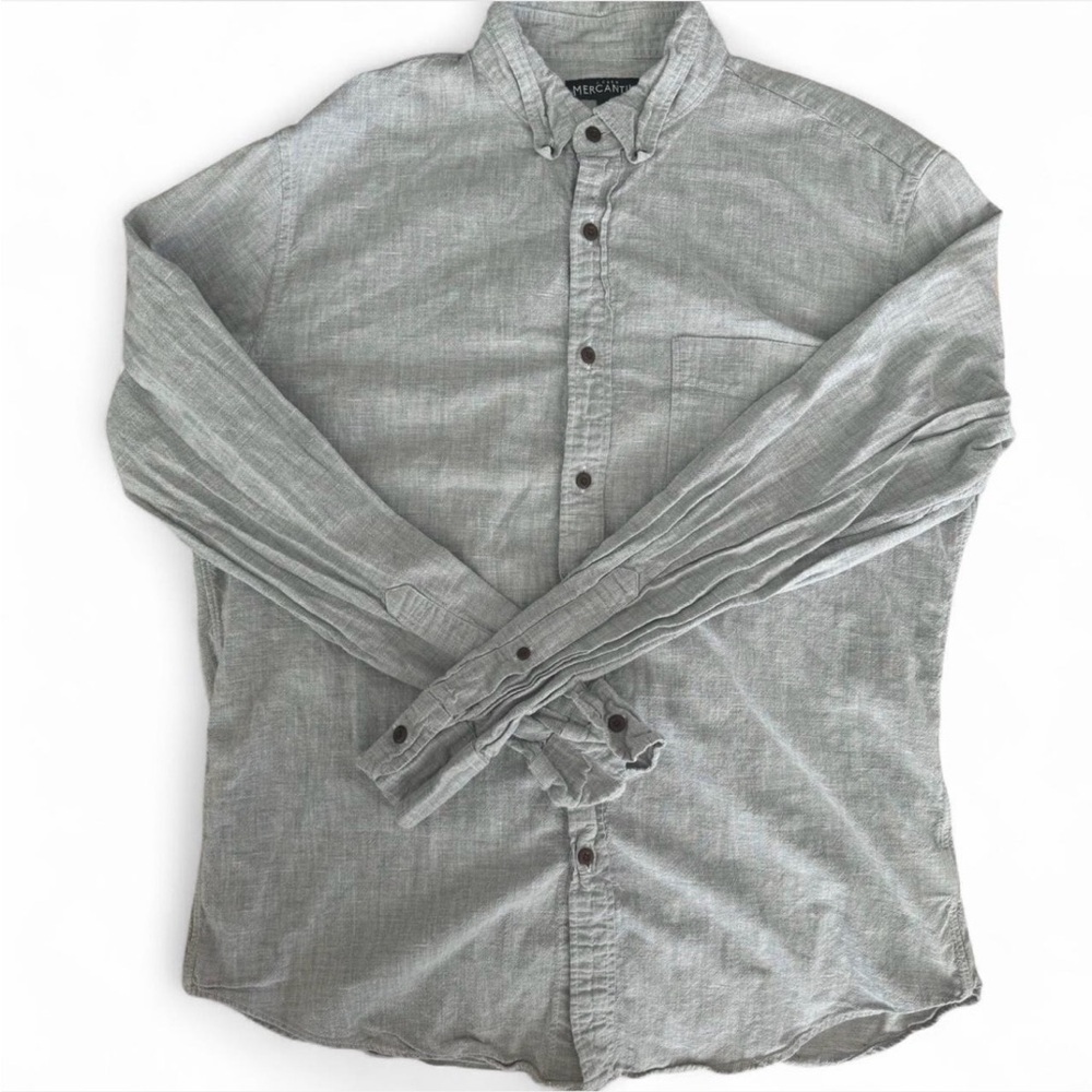 J.Crew Mercantile Gray Button Down Shirt L